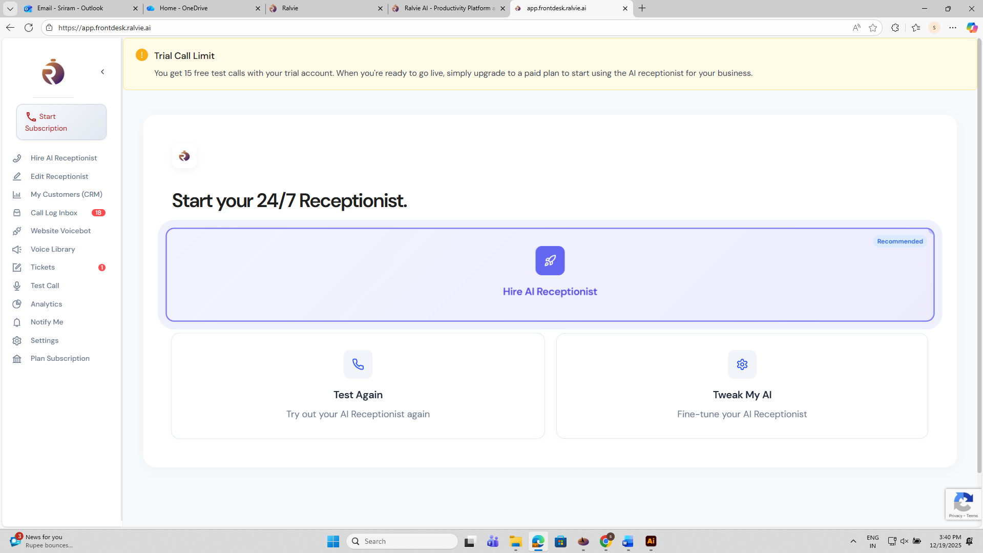 Chrome workspace screenshot
